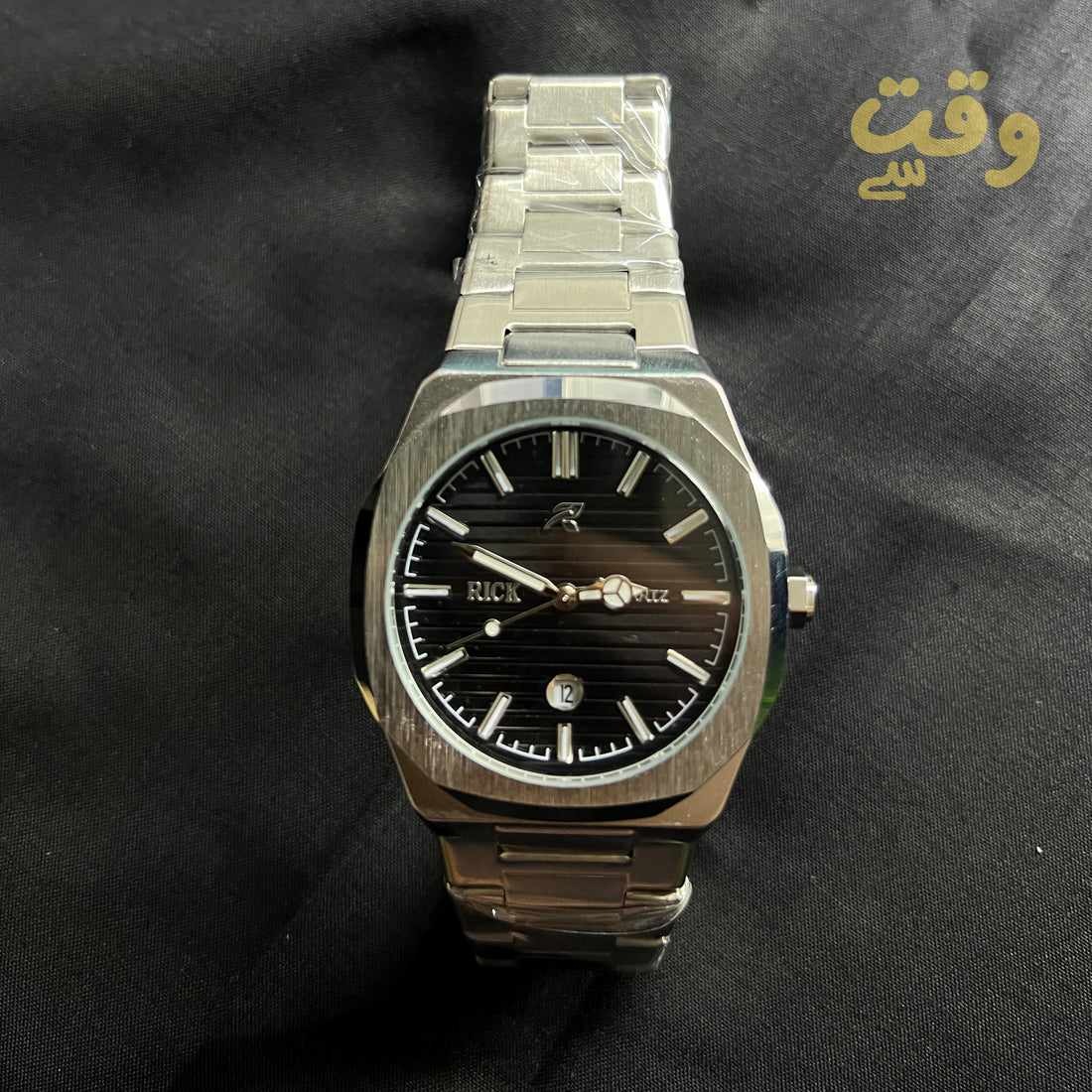 Rick Quartz Watch – Silver & Black Dials | Premium Metal Chain