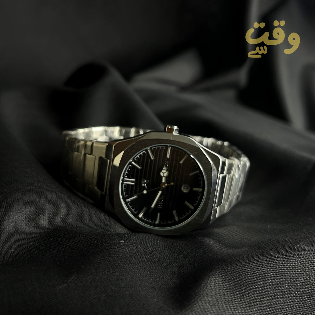 Rick Quartz Watch – Silver & Black Dials | Premium Metal Chain